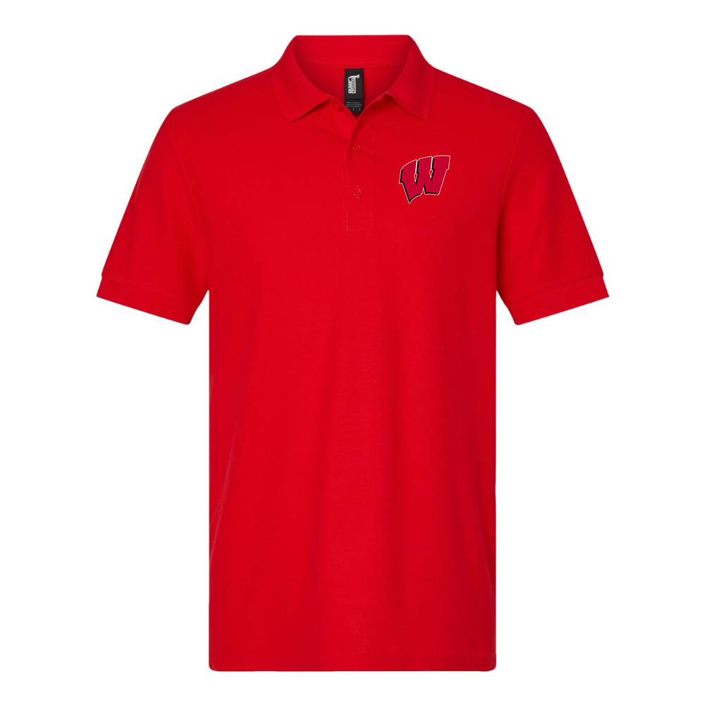 Men's Wisconsin Badgers Gildan Hammer Pique Polo
